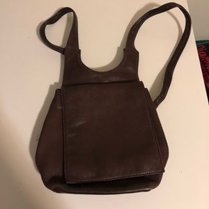 Brown leather backpack purse  Must go